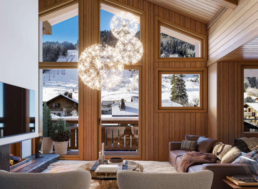 Luxury chalet with breathtaking mountain views.