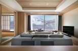 Luxurious living room with breathtaking mountain views.