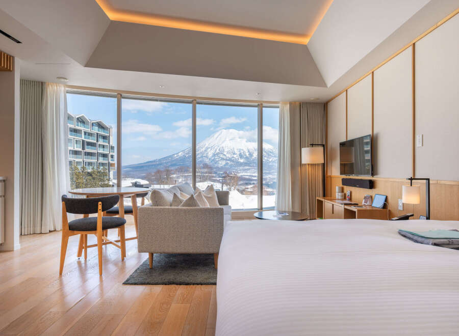 Wake up to breathtaking views of Mt.