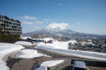 Luxury hotel with stunning views of snow-capped Mount Iwate.