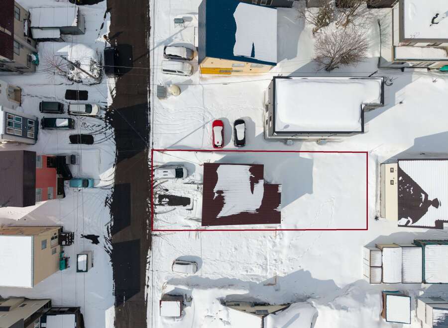 This snow-covered lot is perfect for building your dream home.
