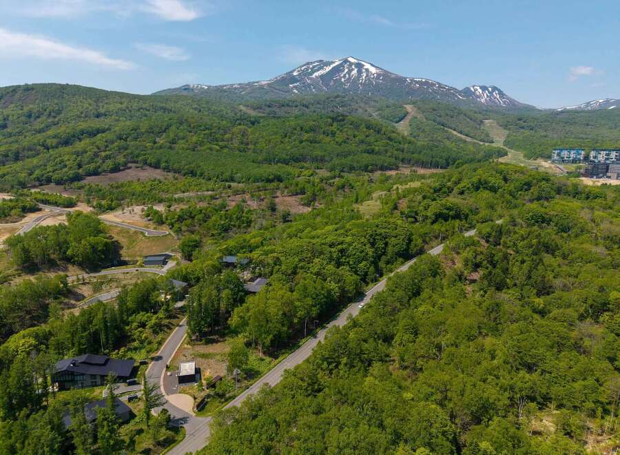Nestled in a lush forest with mountain views, this property offers a serene escape.