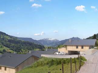 Luxury mountain chalet with stunning valley views.