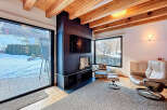 Experience luxury living in this stunning property featuring a cozy fireplace, perfect for chilly evenings.