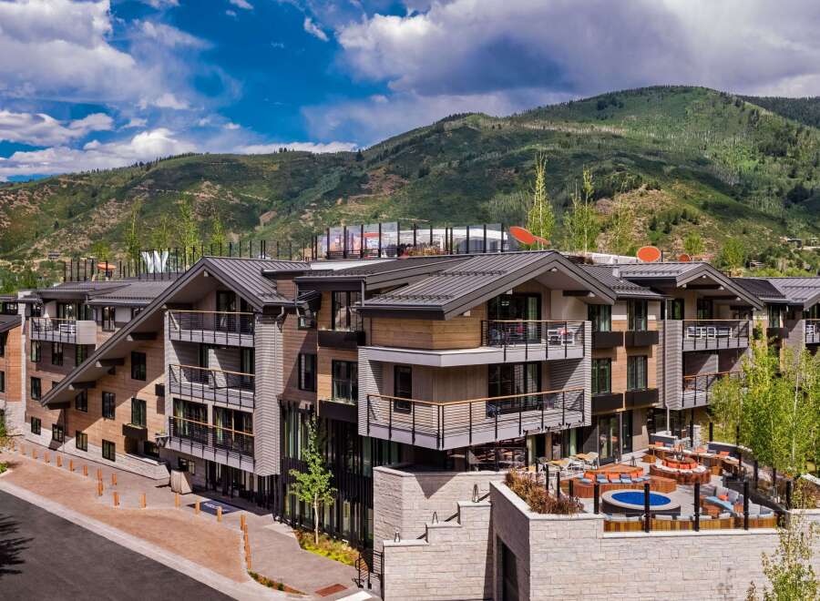 Nestled in the mountains, this stunning hotel boasts breathtaking views and luxurious amenities.