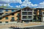 Luxury mountain hotel with stunning architecture and breathtaking views.