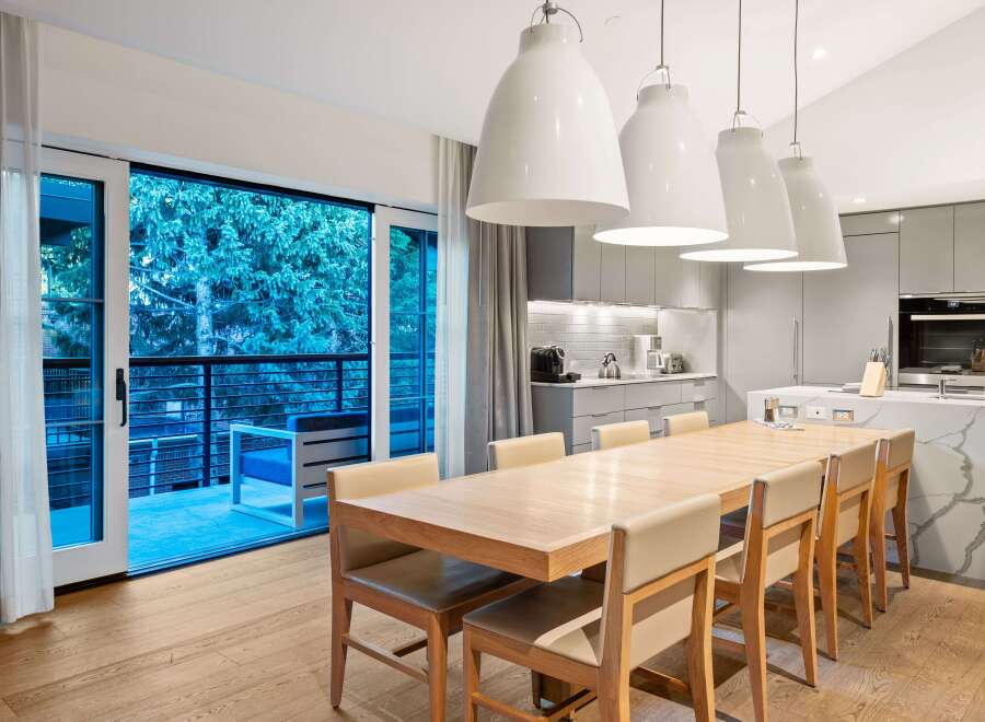Experience modern luxury in this stunning dining area.