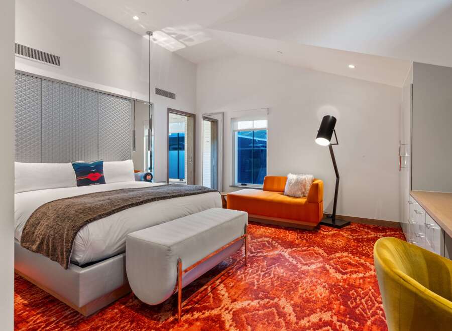 Experience luxury in this stylish bedroom.
