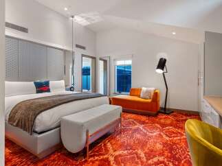 Experience luxury in this stylish bedroom.
