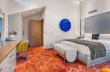 Experience luxury in this stylish hotel room.