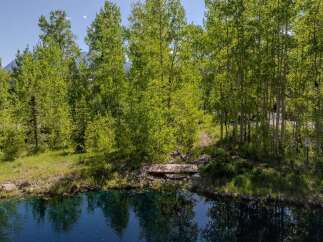 Secluded mountain property with private pond and stunning views.