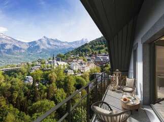 Experience breathtaking mountain views from this stunning property.