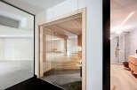 Step into luxury with this stunning property featuring a modern sauna, perfect for relaxation and rejuvenation.