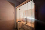 Step into relaxation with this stunning sauna.