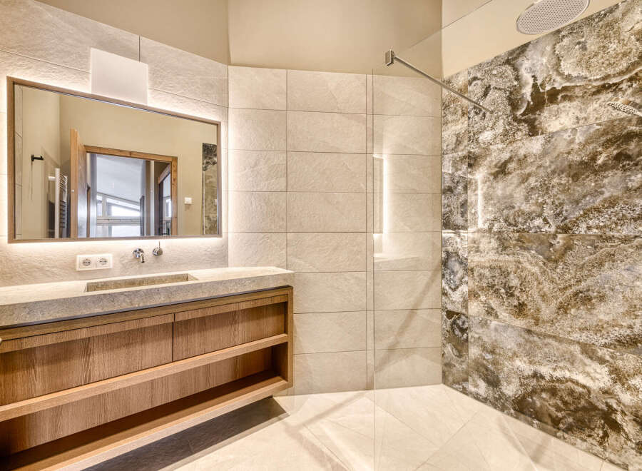 Step into luxury with this stunning bathroom design.