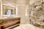 Step into luxury with this stunning bathroom design.