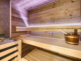 Step into relaxation with this stunning sauna, a perfect addition to any home.