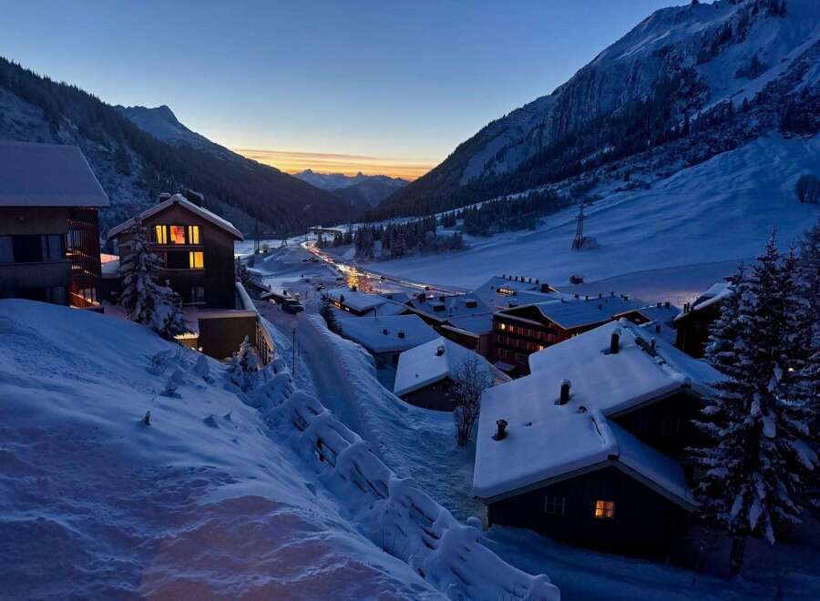 Nestled in a picturesque snow-covered valley, this charming property offers a serene escape.