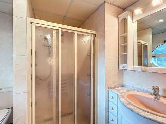 Step into a bathroom that exudes classic charm.