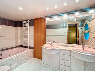 Discover a luxurious bathroom with a spa-like ambiance.