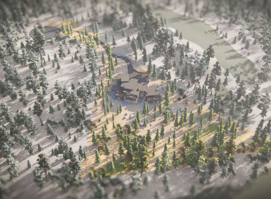 Discover this secluded mountain property nestled amidst a dense forest, offering unparalleled privacy and serenity.