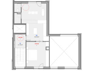 This floor plan showcases a property with a well-designed layout, including a bathroom, staircase, and spacious living areas totaling 52.