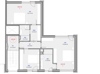 This floor plan showcases a thoughtfully designed property with three bedrooms (H01, H02, H03), offering ample living space.