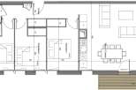Discover this modern home layout featuring three bedrooms, including master suite with ensuite bathroom.