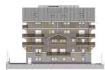 Discover a beautifully designed multi-story building, possibly a condo or apartment complex, featuring rustic wooden exteriors and charming balconies.