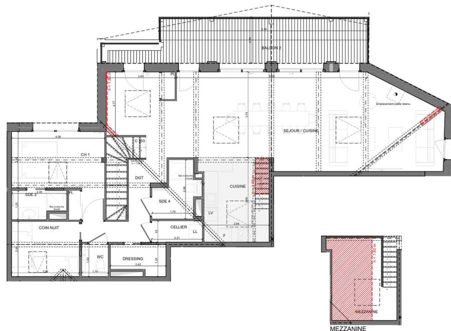 This floor plan showcases a thoughtfully designed property with distinct zones for rest, dining, and relaxation.