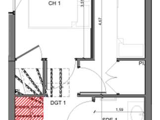 This floor plan showcases a compact yet functional layout, ideal for modern living.