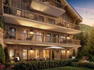 This stunning chalet boasts multiple levels with private balconies, perfect for enjoying breathtaking views.