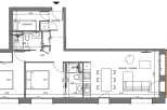 This floor plan showcases a well-designed apartment featuring two bedrooms (CH 1 and CH 2), a cozy sleeping corner (COIN NUIT), and two bathrooms (SDE 1 and SDE 2).