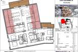 Discover a luxurious T6 apartment in Les Gourmets, Morzine, offering a spacious layout with a living area, kitchen, five bedrooms, and four bathrooms.