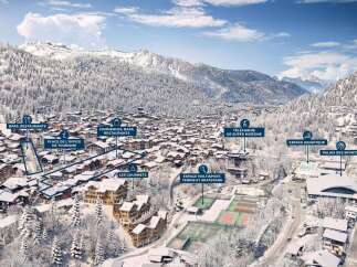 Explore the charming ski town of Morzine with easy access to amenities like bars, restaurants, shops, and the tourist office.