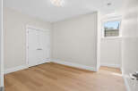 This is a bright, freshly painted room that's move-in ready.