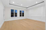 This is an empty living room, perfect for staging and showcasing its potential.