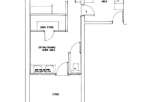 This floor plan showcases practical storage solutions and dedicated work areas.