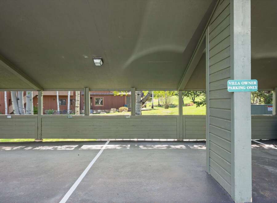 This image showcases a villa owner parking area, an exclusive feature for residents.
