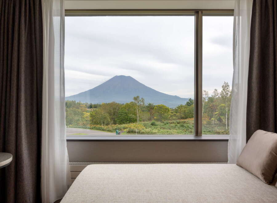 Wake up to breathtaking mountain views from this room.