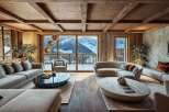 Experience luxury in this stunning ski chalet with breathtaking mountain views.