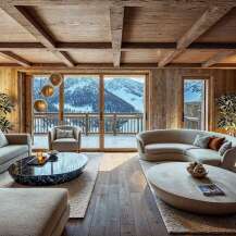 Experience luxury in this stunning ski chalet with breathtaking mountain views.