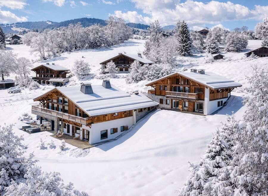 Experience the epitome of luxury living in this stunning chalet nestled in a winter wonderland.