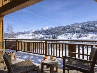 Experience the ultimate winter escape in this stunning mountain retreat.