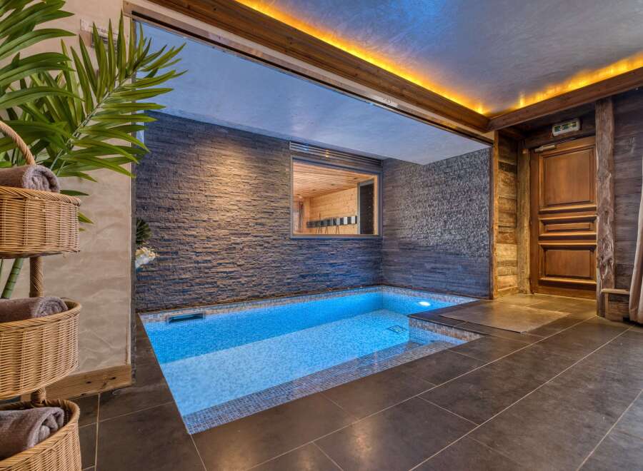 Escape to luxury with this property's stunning indoor pool.