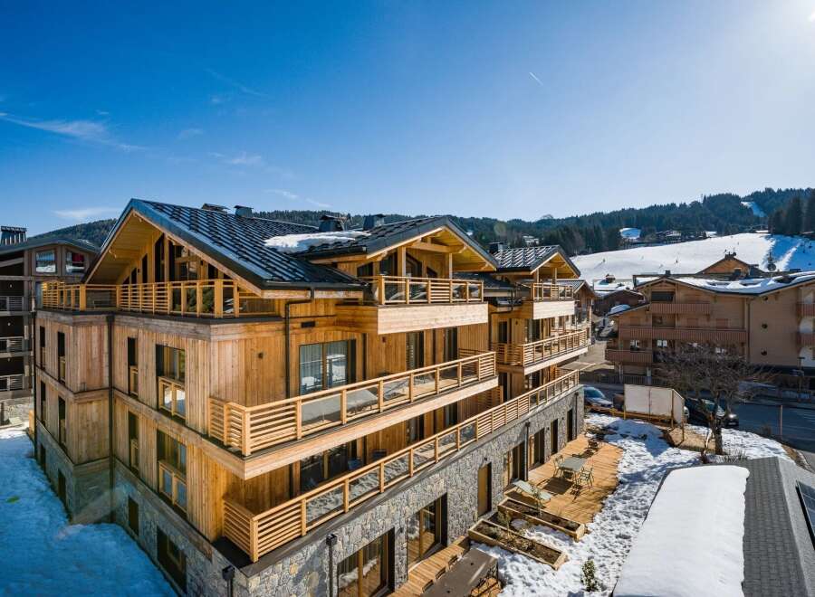 Discover the epitome of alpine luxury in this stunning wooden chalet.