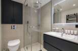 Step into modern luxury with this stunning bathroom.