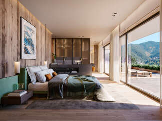 Discover a luxurious bedroom designed for ultimate relaxation and style.