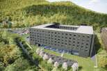 This modern hotel offers a serene escape with its lush surroundings and contemporary design.