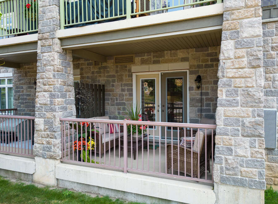This condo features a charming outdoor patio perfect for relaxing or entertaining.